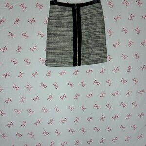 Ann Taylor Black and Gray Mini Skirt